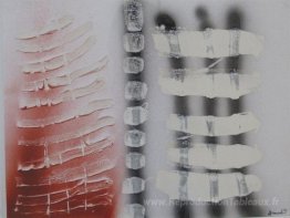 Composition Abstraite Sur Blanc Blanc