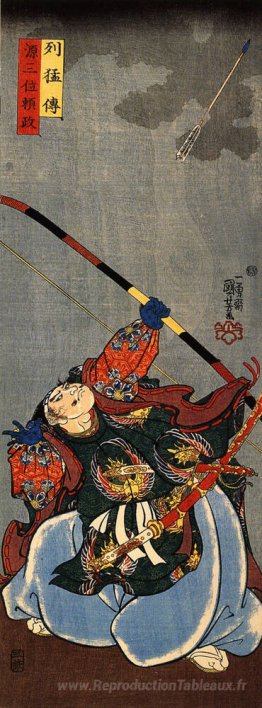 Yorimasa tirant sur le monstre Nuye
