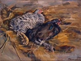 Nature morte. Les poules.