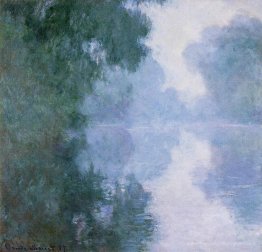 Matin sur la Seine près de Giverny, le brouillard