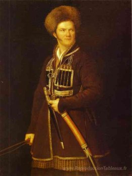 Autoportrait dans une combinaison d'un guerrier caucasien