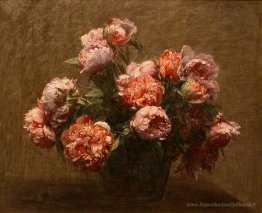 Vase de pivoines