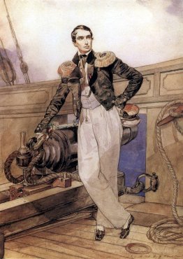 Portrait de V. A. Kornilov à bord du brig