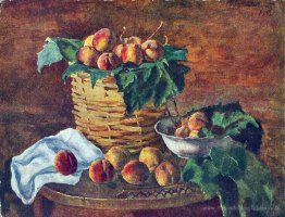 Nature morte. Les pêches.