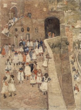 Scène de la cour, Sienne