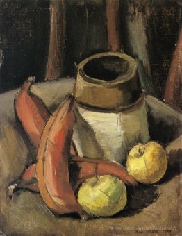 Nature morte avec des bananes rouges
