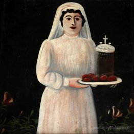 Femmes portant des œufs (partie existante de la peinture)