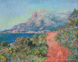 La route rouge près de Menton