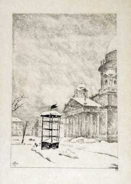 La cathédrale de Saint Isaac sous la neige