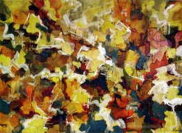 Sky d'automne expressionniste abstrait