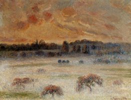 Coucher de soleil avec brouillard, Eragny