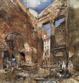 Le marché des poissons à Rome
