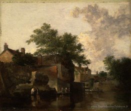 New Mills, Norfolk: des hommes pataugeants