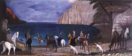 Les coureurs au bord de la mer