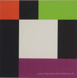 Trois couleurs entourées de quantités égales de noir et de blanc