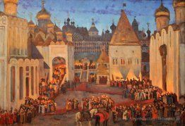Coronation Mikhail Fyodorovitch à 1613. SOBORNAYA Square. Moscou