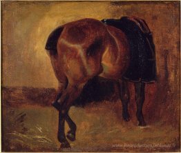 Étude pour le cheval de baie vu par derrière