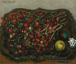 Nature morte avec des baies et des pommes