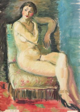 Nu sur la chaise