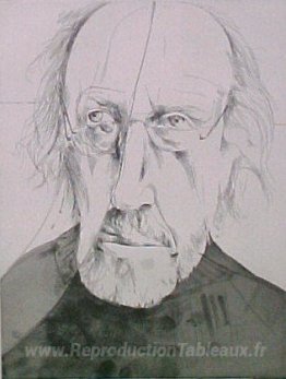 Autoportrait dans un miroir fissuré