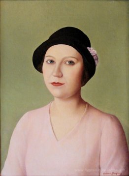 Portrait d'une femme en chapeau