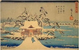 Sanctuaire de Benzaiten à Inokashira dans la neige