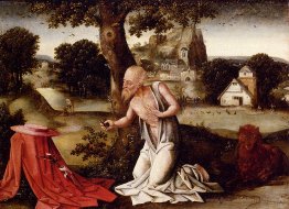 Paysage avec le saint-jerome pénitent
