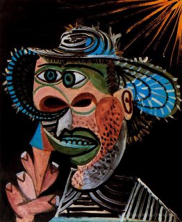 Homme avec un chapeau de paille