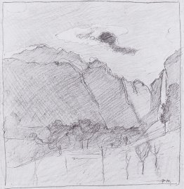 La vallée de Lauterbrunnen et le flux de poussière au clair de l