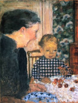 Enfant mangeant des cerises