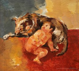 Chico y perro