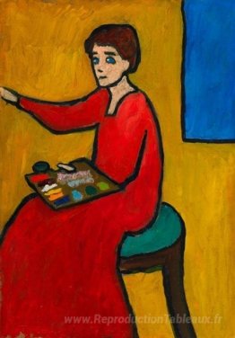 Beim Malen (Wohl Marianne von Wasfkin)
