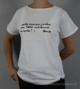 Voulez-vous que j'enlève mon t-shirt maintenant ou aprrés?