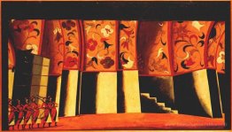 Sketch pour le set de scène, Ivan Susanin de Glinka