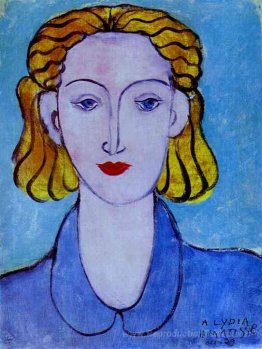 Jeune femme dans un chemisier bleu (portrait de L.N. Delektorska