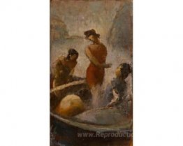 Baigneurs sur le bateau