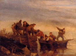Pêcheurs à l'eau