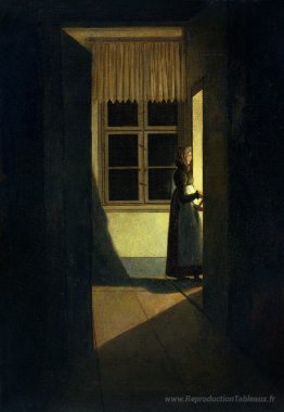 Femme avec un chandelier