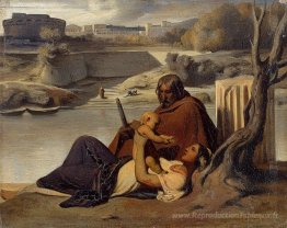 Reposant sur les rives du Tiber
