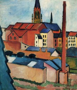 St. Mary's avec des maisons et de la cheminée (Bonn)