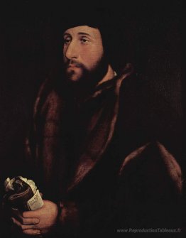 Portrait d'un homme avec une lettre et des gants