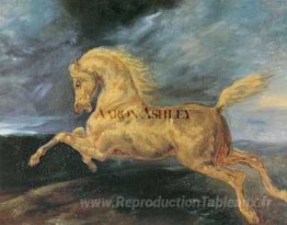 Cheval effrayé par la foudre