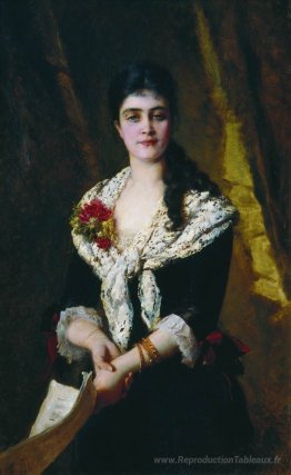 Portrait de la chanteuse d'opéra russe Sandra Panava