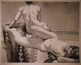 Deux nus sur le vieux tapis indien