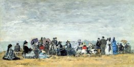 Scène de plage à Trouville