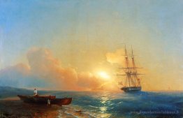 Pêcheurs sur la côte de la mer