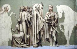 Fresque pour la décoration du panthéon: saints