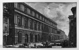 Vue de Via Del Corso, le palais de l'Académie fondée par Louis X