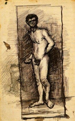 Male debout nue vue de l'avant