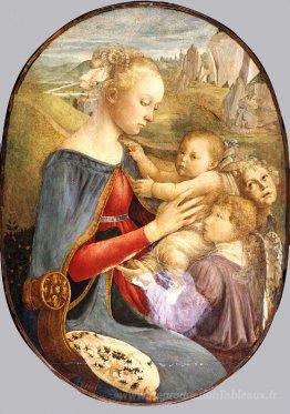 Madonna et enfant avec deux anges